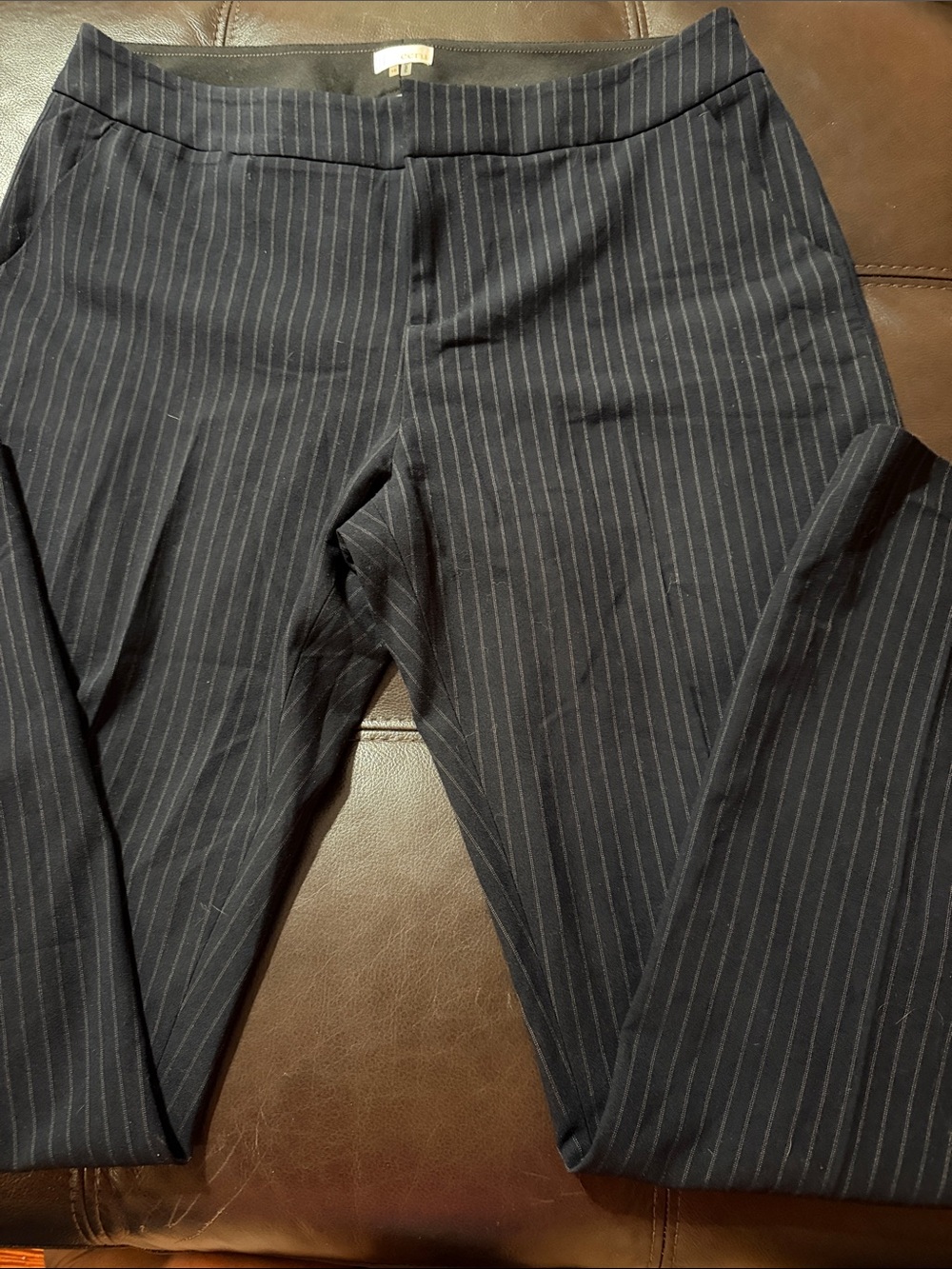 ecru Women's Navy Pinstripe Pantsuit Trousers